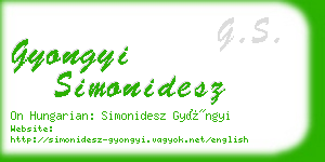 gyongyi simonidesz business card